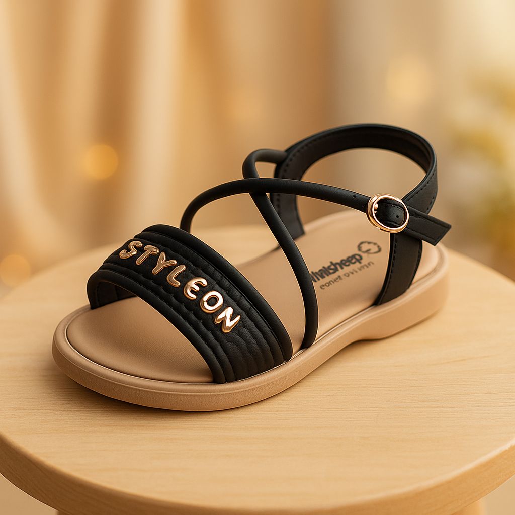 Sandales noires pour fillettes